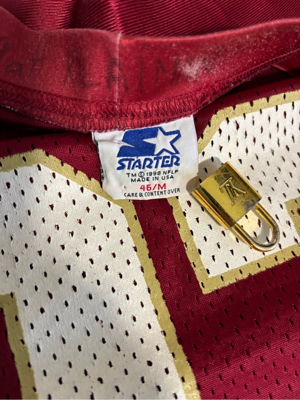 Vintage STARTER Florida State Maroon Football Jersey with White & Gold Trim #23 - Picture 7 of 7